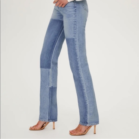 Reformation Cynthia shadow high rise long jeans in Niagara - Picture 2 of 15